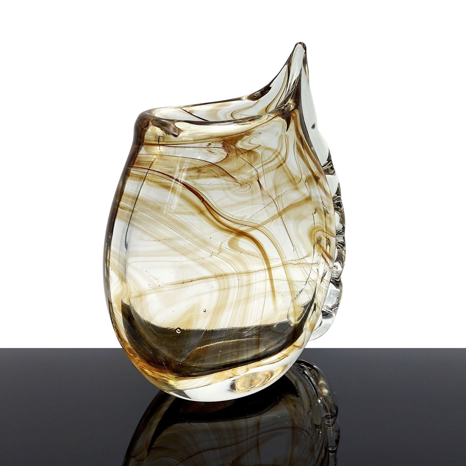 Aurum Drift – Szklany Wazon Artystyczny