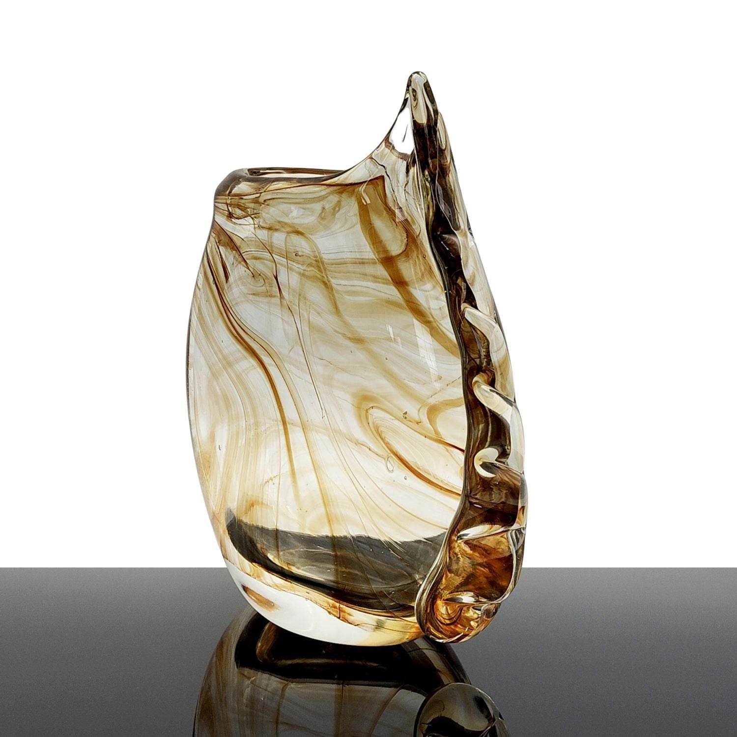 Aurum Drift – Szklany Wazon Artystyczny
