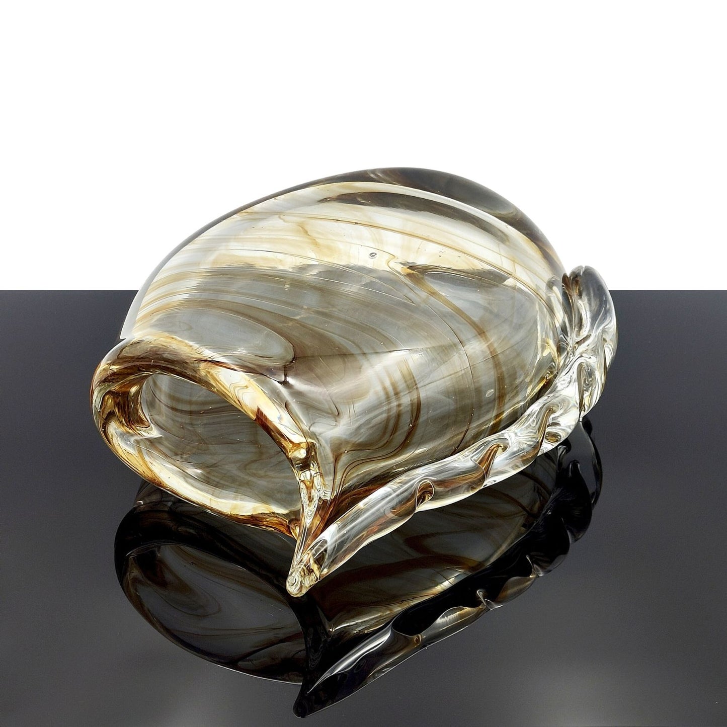 Aurum Drift – Szklany Wazon Artystyczny